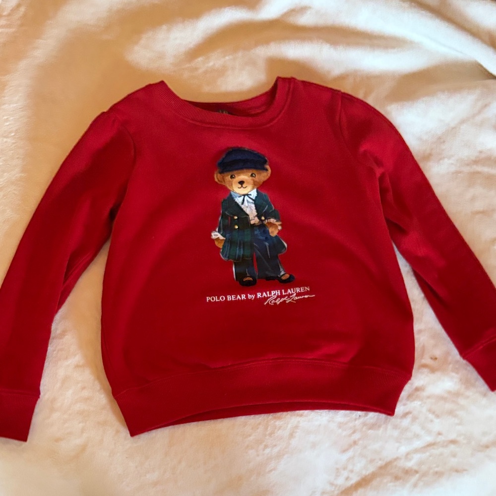 Ralph Lauren Red Polo Bear Sweatshirts